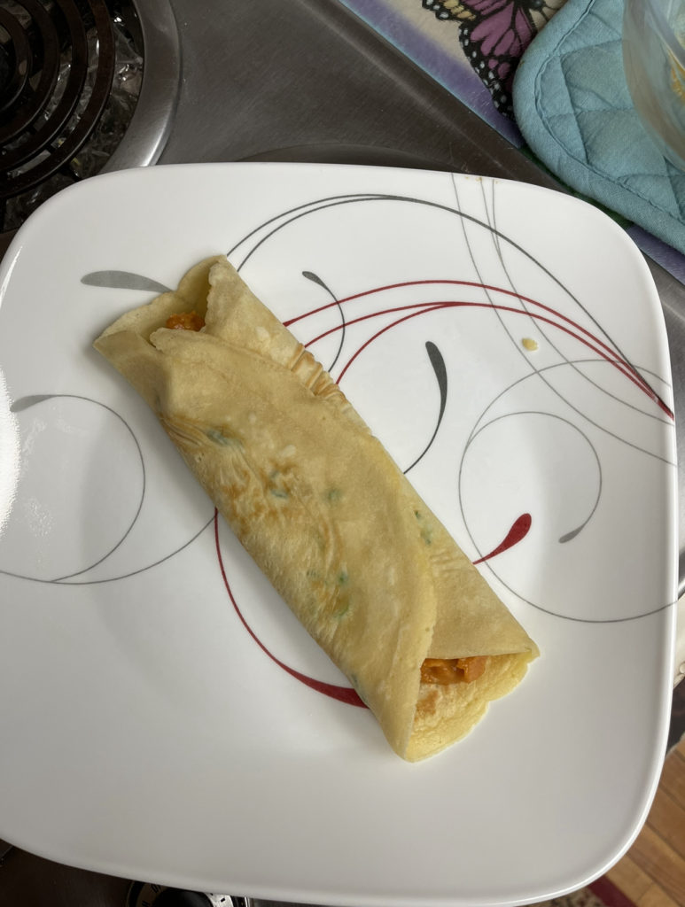 Lobster Crepes With Maple Whipped Yams